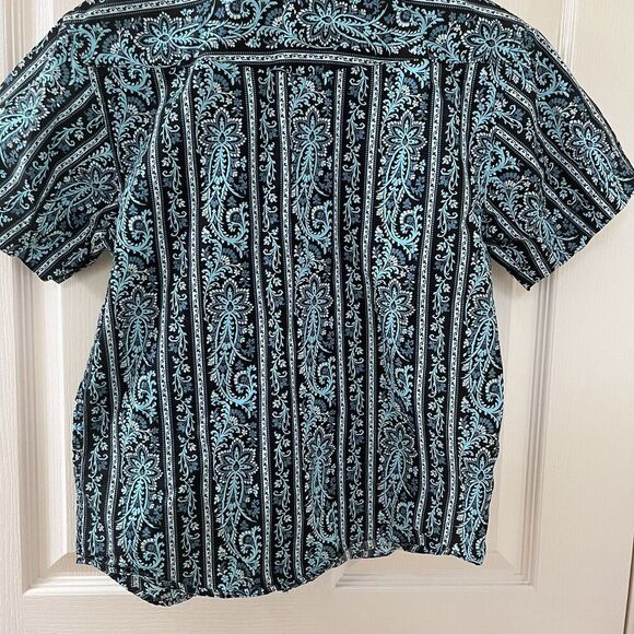 Panhandle Select Western Pearl Snap Short Sleeve Shirt Top Boys Size M 10 - Picture 12 of 13